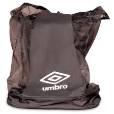 Сумка-мешок Umbro Ball Sack-1 для хранения и транспортировки мячейю Сетка Umbro с плечевым ремнем для 10 мячей, черный, 105 л, 40 х 40 х 85 см