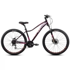 Велосипед женский горный с колесами 27.5" Aspect Alma HD фиолетово-розовый рама 14,5" 2022 год